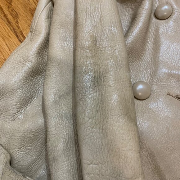 Custom-Made VTG 60s Deerskin Tan Leather Jacket Womens SZ Medium Custom Coat USA - Picture 9 of 9